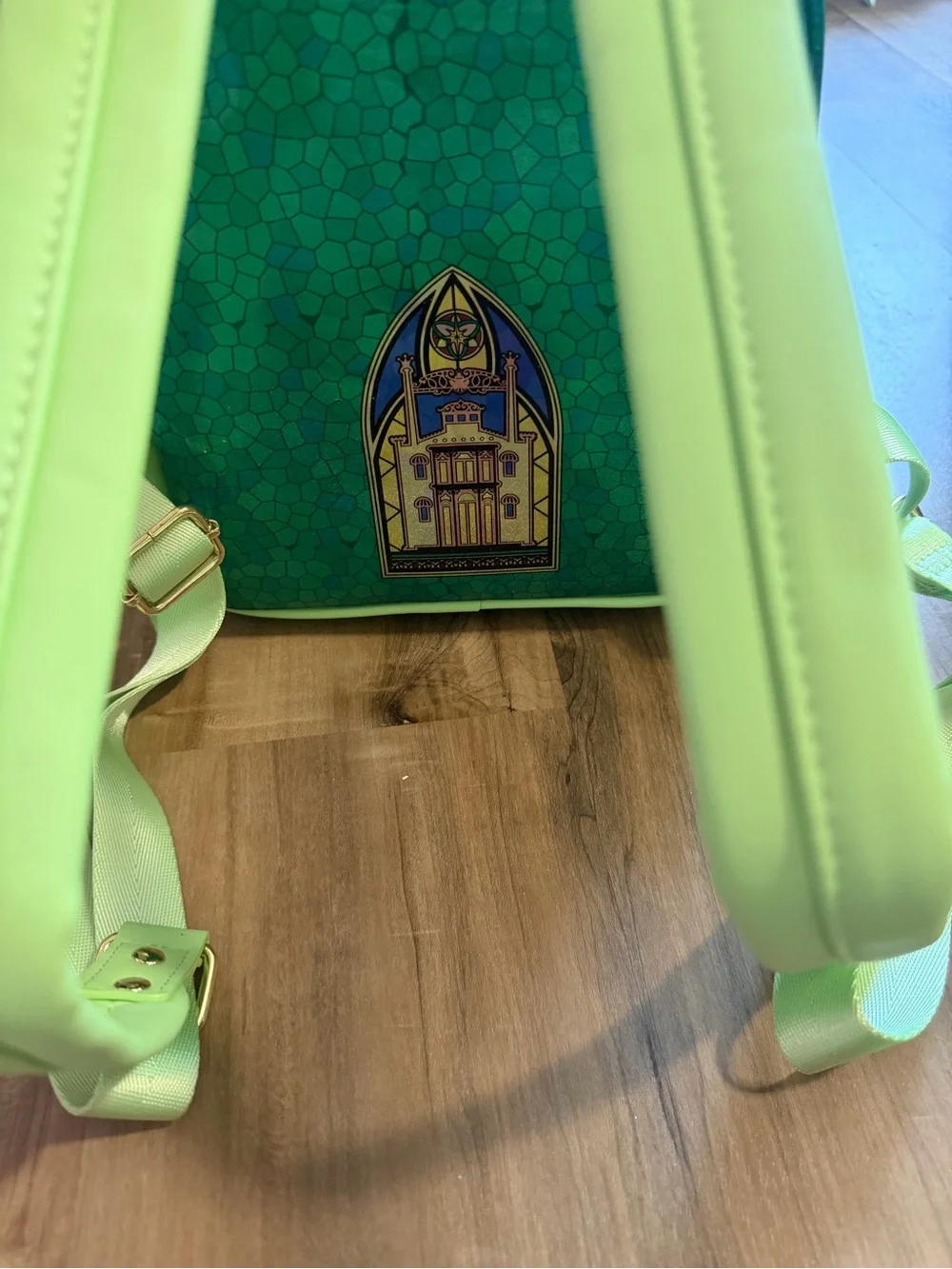Loungefly Green Disney Tiana Stained-Glass Mini Backpack
